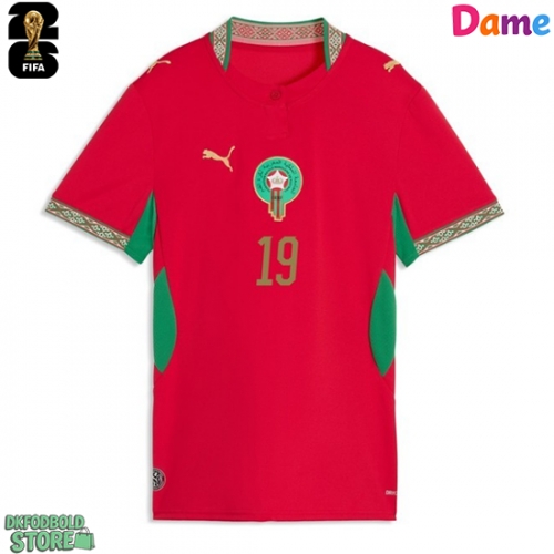 Marokko Youssef En-Nesyri #19 Replika Hjemmebanetrøje Dame VM 2026 Kortærmet